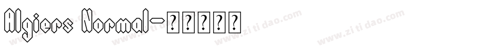 Algiers Normal字体转换